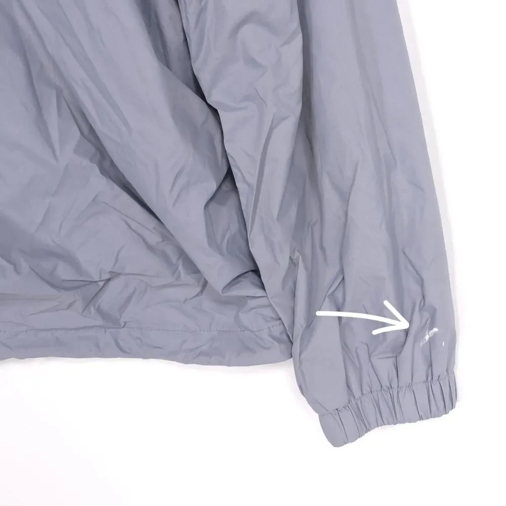 The North Face Full Zip Jacket Men’s LARGE‎ Hood Dry Vent Zip Insert Pocket Gray